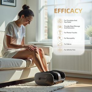 Masajeador de pies de compresión de aire TODO Shiatsu con calor alivia el dolor de neuropatía máquina de terapia de pies eléctrica - Product Image 4