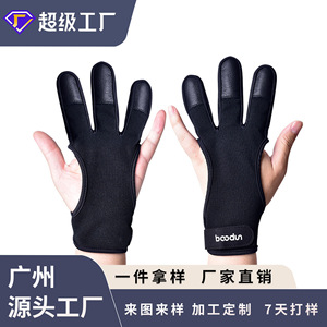 Guante de tiro con arco BaoDun, negro, medio dedo, antideslizante, transpirable, para tiro, caza, unisex - Product Image 4