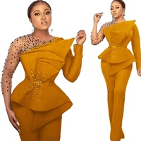 Européen. Ensemble de pantalons décontractés à la mode pour femmes américaines/africaines, surdimensionnés, couleur unie, avec des clous, en maille