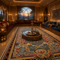 Tapis de salon moderne abstrait tufté à la main sur mesure, tapis d'intérieur de luxe pour villa et majlis, tapis arabes personnalisés