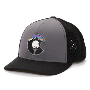 Casquette à visière plate à 6 panneaux avec logo personnalisé découpé au laser, trous perforés, imperméable, sport, Gorras, patch en caoutchouc, casquettes snapback - Product Image 4