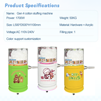 Machine de remplissage de jouets en peluche DIY, mini, portable, personnalisable, haute efficacité, pour la maison, les entreprises, les ateliers de loisirs créatifs, de table