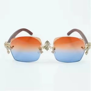 New Trendy Goggles Unisex Eyeglasses Studded With Moissanite Diamonds Ideal for Everyday Wear new Designer Luxury <b>Sunglasses</b> - Product Image 1