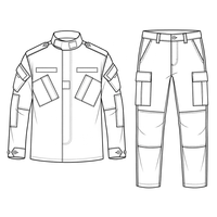 Service de conception d'uniformes tactiques ACU personnalisés KMS, uniforme tactique de camouflage original confortable pour les sports de plein air