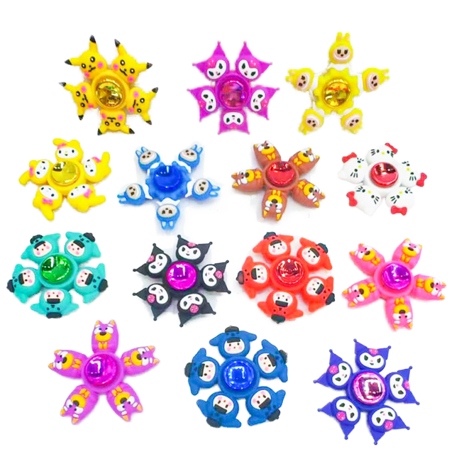 New Arrival Cute Kawaii Cartoon Hand Finger Fidget Spinner Wholesale Plastic Toy for Kids