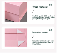 Boîte cadeau magnétique pliable en gros avec logo personnalisé, emballage en carton de luxe pour cosmétiques, bijoux, boîte rigide magnétique