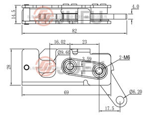 Drehtür verriegelung Anhänger Tür verkleidung verdecktes Dreh verriegelung schloss mit Stahlverriegelungs-Zug verriegelung - Product Image 6