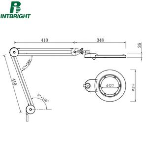 อุปกรณ์เสริมความงามโคมไฟแว่นขยายเลนส์127มม. แบบปรับได้ใช้ในร้านเสริมสวย - Product Image 6