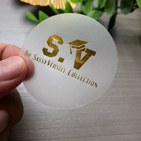 Autocollants de logo en feuille d'or de luxe personnalisés professionnels autocollant d'impression de papier personnalisé découpé en pvc mat transparent