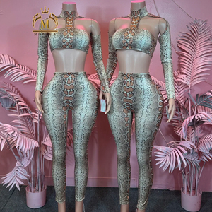 Новые модные сексуальные боди и комбинезоны стрейч с леопардовым принтом, облегающие комбинезоны-ромперы для женщин, повседневные женские комбинезоны-боди - Product Image 1