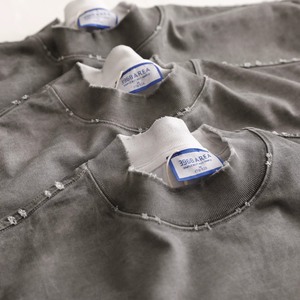 T-shirts à manches longues surdimensionnés pour hommes, personnalisés, style streetwear, teints aux pigments, délavés, effet soleil, usés, 425 GSM - Product Image 2