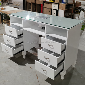 Nail Salon Furniture Manicure Tables Nail bar Station <strong>pink</strong> Nail <strong>Desk</strong> and <strong>Chair</strong> - Product Image 4