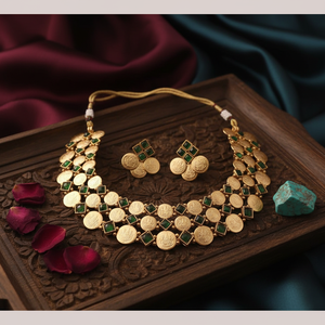 Ensemble collier en plaqué or pierre Pota et temple Bijouterie fine 10573852 - Product Image 3