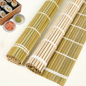 Green Skin Japanese <strong>Sushi</strong> Mold Tools Bamboo Made Yellow Silk Curtains for Seaweed and <strong>Sushi</strong> Rolls - Product Image 1