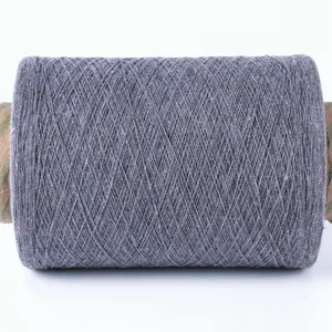Ne 6/1 Grey Color Regenerated Cotton Polyester Yarn For Knitting
