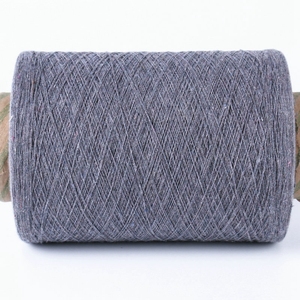 Ne 6/1 filato di poliestere di <span class=keywords><strong>cotone</strong></span> rigenerato di colore grigio per maglieria - Product Image 1