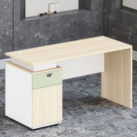 Prix Spécial Bureau Informatique Moderne 1.2/1.4m Style Bois Table de Bureau Simple Hauteur Réglable Tiroirs Usage Commercial