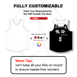 Ensemble d'uniformes de basketball personnalisés, respirants, anti-humidité, à séchage rapide, sans manches, col en V, impression par sublimation intégrale pour joueur - Product Image 4