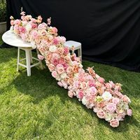 Arreglo Floral de Seda Realista Hecho a Mano Personalizable al por Mayor, Ramo para Pasillo, Decoración de Boda, Día de la Madre