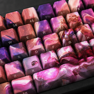 Keycaps personnalisés <span class=keywords><strong>LOL</strong></span> Star Guardian Ahri 68 touches PBT par sublimation, profil Cherry pour clavier mécanique - Product Image 3