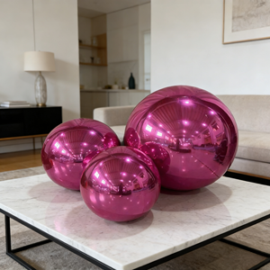 Boules miroir gonflables Greenlemon, fabrication professionnelle sur mesure, matériau PVC imperméable, gonflables publicitaires, décoration de fêtes - Product Image 4
