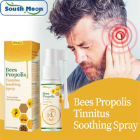 Spray apaisant pour acouphènes à la propolis d'abeille 60 ml, marque privée OEM, perte auditive, vertiges, douleur à l'oreille, spray soulageant les acouphènes