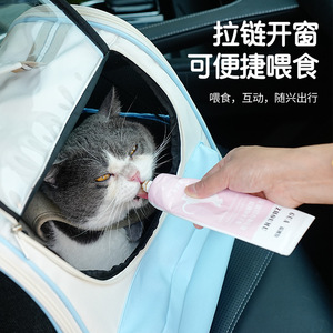 Pet <b>Backpack</b> Oxford Breathable Blue 36x34x25 For <b>Cats</b> Dogs Travel Carrier - Product Image 3
