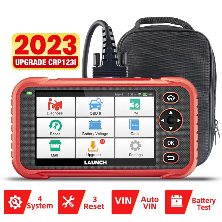 2024 New Arrival Launch CRP 123i 4 System Diagnostic Tool Machine for All Cars OBD2 Scanner 3 Resets Battery Test Lifetime Free