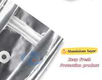 Sacs d'emballage en aluminium avec fermeture éclair, résistants à l'humidité, personnalisables, de qualité alimentaire, pour le stockage du café, du thé et des bonbons