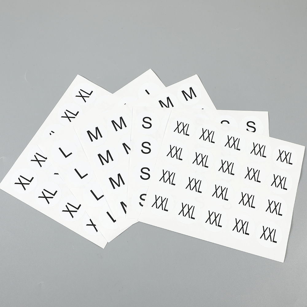 Custom 3cm Round Shape Waterproof Clothing Shoes Hats Labels Glossy Lamination Kiss Cut SelfAdhesive Size Logo Sheet Stickers