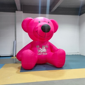 Grande Modello Gonfiabile a Forma di Orso Rosa per Pubblicità Esterna in Tessuto Oxford - Product Image 2