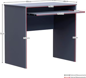 <strong>Pull</strong> <strong>Out</strong> Keyboard Shelf Computer <strong>Desk</strong> Home Office Furniture Computer Writing <strong>Desk</strong> Table Office and Home <strong>Desk</strong> - Product Image 2