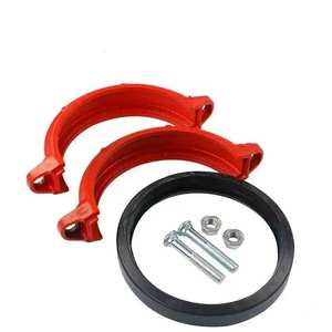 ข้อต่อแบบมีร่องสำหรับดับเพลิง ข้อต่อแบบยืดหยุ่นสำหรับระบบหัวฉีดน้ำดับเพลิงในคลังสินค้า ข้อต่อแบบข้อศอก ข้อต่อแบบหน้าแปลน ข้อต่อแบบที ท่อไฮดรันท์ดับเพลิง - Product Image 4