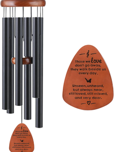 Carillons éoliens commémoratifs modernes pour l'extérieur, avec des tons profonds et résonants, cadeau de sympathie pour la perte de proches, <span class=keywords><strong>souvenir</strong></span> funéraire - Product Image 1
