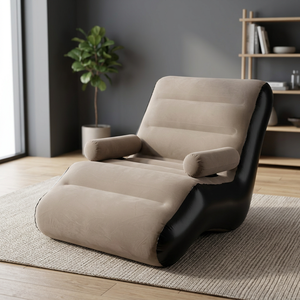 Canapé gonflable pliable en forme de S pour une utilisation en extérieur et en intérieur, chambre à coucher, jardin, plage - Product Image 3