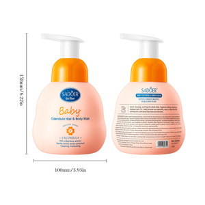 Shampooing et <span class=keywords><strong>Gel</strong></span> <span class=keywords><strong>Douche</strong></span> 2-en-1 Doux et Hydratant pour Enfants à l'Acide Aminé de Calendula Naturel – Usage Quotidien - Product Image 2