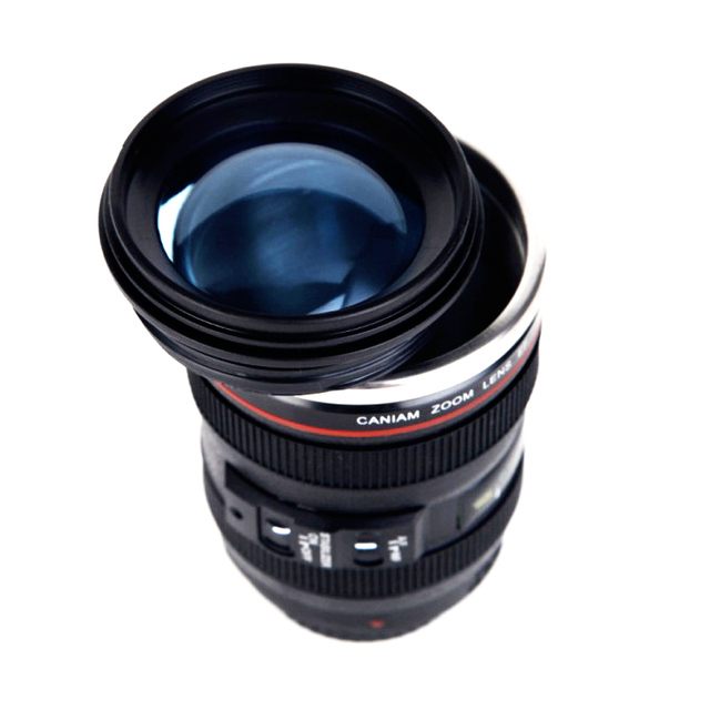 Factory Price New Premium Christmas Gift 18oz Mug Camera Lens Shaped Electric Self Stirring Coffee Mug