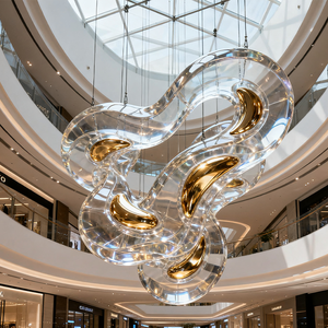 Scultura moderna in resina trasparente 3D progettata su misura-arte elettrolitica fatta a mano e da collezione con dimensioni personalizzate - Product Image 4