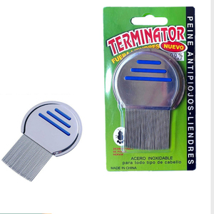 مشط إزالة القمل للحيوانات الأليفة من الشركة المصنعة بالجملة مع شعار مخصص، مشط من الفولاذ المقاوم للصدأ لإزالة البراغيث للكلاب والقطط - Product Image 2