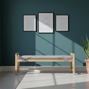 Banc en bois Haruki, structure en bois massif avec assise rembourrée, idéal pour les maisons modernes minimalistes et les espaces commerciaux. - Product Image 5