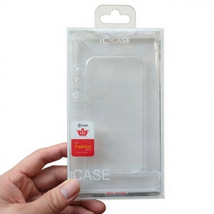 Custom Logo UV Printed Premium Clear <b>Plastic</b> Clamshell Phone <b>Case</b> Packaging Box Rectangle for Retail <b>Display</b> - Product Image 1