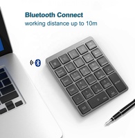 ASB Papan Tombol Numerik Ramping Nirkabel Isi Ulang Pad Nomor BT Logam untuk Entri Data Kompatibel dengan MacBook iPad Laptop Windows