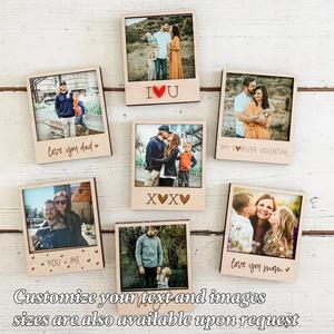 Marcos de Fotos Magnéticos de Madera Artesanales con Grabado Personalizado |   Regalo Personalizado para Bodas, Festivales o Recuerdos - Product Image 4