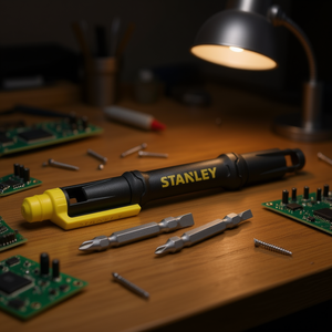 Destornillador de precisión Stanley con 4 puntas para reparación y mantenimiento de electrónica - Product Image 3