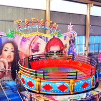 Giostra Disco TAGADA da 24 Posti, Attrazione per Parchi Divertimento, Piattaforma Girevole Danzante per Disco, in Vendita