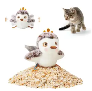 Factory wholesale Cat Toys Flapping Bird Princess Sandpiper, Lifelike Chirp Tweet Interactive Exercise for All Breeds