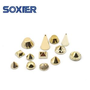 Đinh Tán Đinh Tán Màu Vàng Bán Chạy Đinh Tán Đinh Tán Nhựa Punk Hình Nón Trang Trí Cho Túi Giày Áo Khoác - Product Image 3