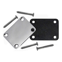Plaque de cou pour guitare électrique, accessoire couleur or chromé, 4 vis pour Instrument de musique