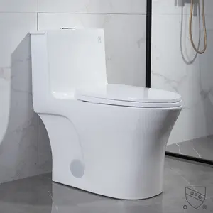 Ovs Articles sanitaires de style canadien Commode de toilette 1 pièce Inodoro Modern S-Trap White Color Salle de bain Toilette monobloc en porcelaine