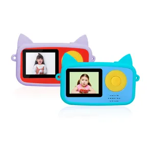 Vente chaude mignon dessin animé Mini caméra avec écran enregistrement vidéo 1080P pas d'imprimante instantanée pour enfants enfants caméra cadeau d'anniversaire